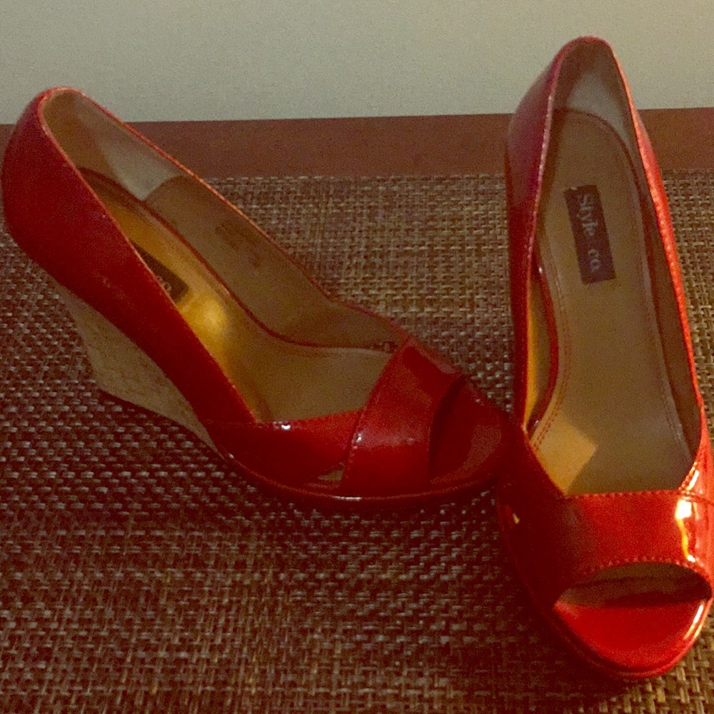 Patent leather sandals!!!  From Macy’s no box.